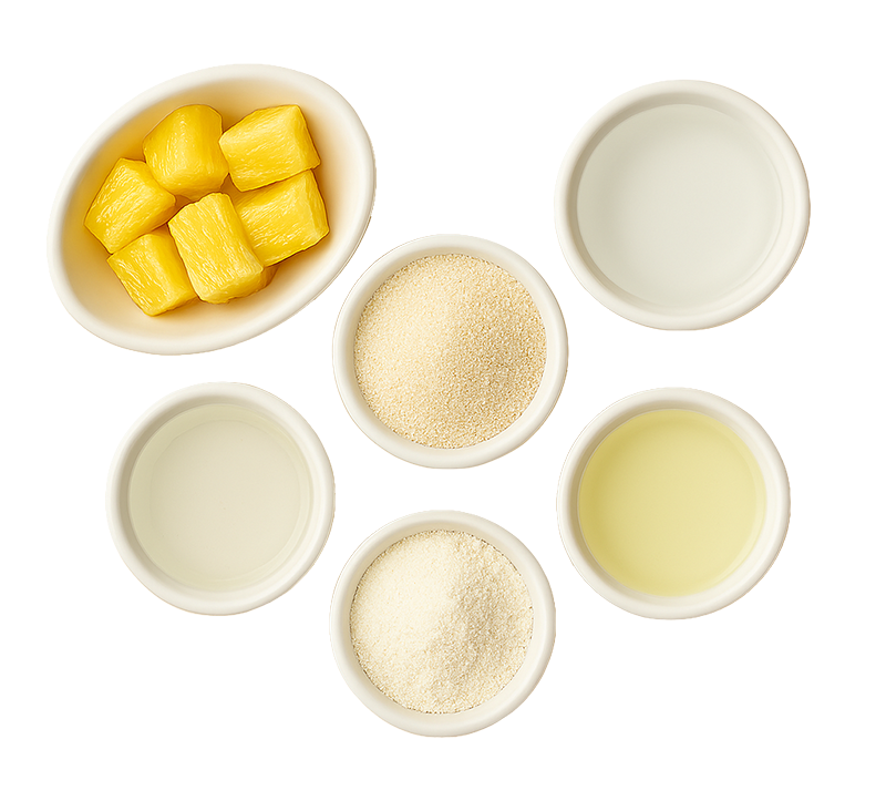 6 ingredients for the pineapple fruit pop