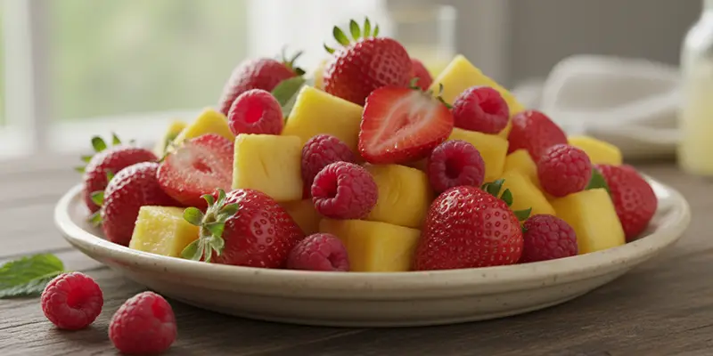 Illustrated fruit basket