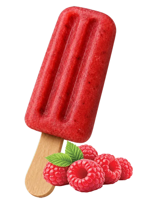 Raspberry pop with raspberries
