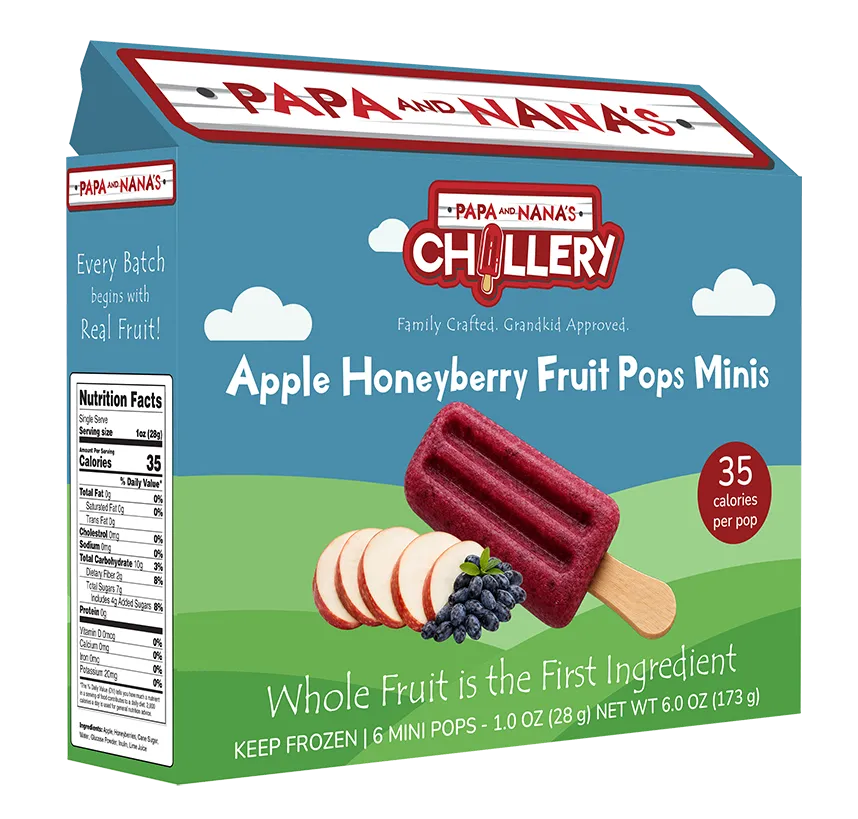 apple honeyberry fruit pop product box