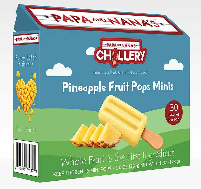 Pineapple fruit pop product box